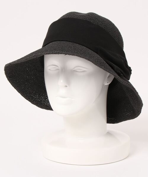 polcadot（ポルカドット）の「サイドリボンペーパー ハット（ハット・レディース・キャメル/ブラック/ベージュ・FREE）」の2枚目の写真