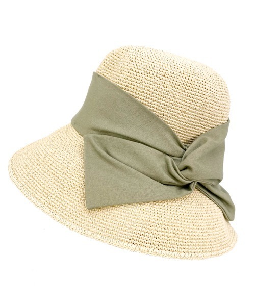 polcadot（ポルカドット）の「サイドリボンペーパー ハット（ハット・レディース・キャメル/ブラック/ベージュ・FREE）」の12枚目の写真