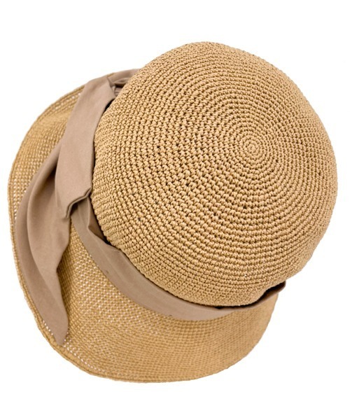 polcadot（ポルカドット）の「サイドリボンペーパー ハット（ハット・レディース・キャメル/ブラック/ベージュ・FREE）」の7枚目の写真