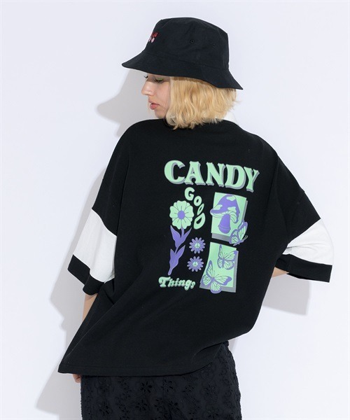 Candy Stripper（キャンディストリッパー）の「GOOD THINGS POLO トップス（ポロシャツ・レディース・ピンク/ライトグリーン/ブラック・2）」の20枚目の写真