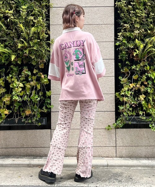 Candy Stripper（キャンディストリッパー）の「GOOD THINGS POLO トップス（ポロシャツ・レディース・ピンク/ライトグリーン/ブラック・2）」の13枚目の写真