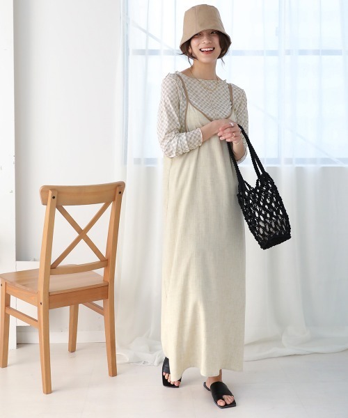 Bou Jeloud(ブージュルード)の「【WEB限定】チェッカーフラッグ2wayメロートップス(Tシャツ/カットソー・レディース・オフホワイト/ベージュ/ミント・FREE)」の10枚目の写真