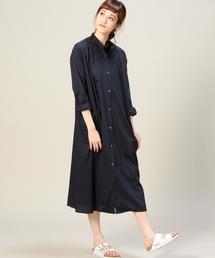 BEAUTY&YOUTH UNITED ARROWS | BYMC バンドカラーロングシャツワンピース(ワンピース)