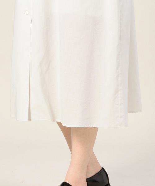 BEAUTY&YOUTH UNITED ARROWS（ビューティーアンドユースユナイテッドアローズ）の「BYMC バンドカラーロングシャツワンピース◆（ワンピース・レディース・ライトグレー/ネイビー/ベージュ・フリー）」の10枚目の写真