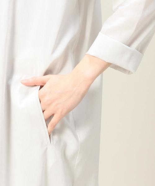 BEAUTY&YOUTH UNITED ARROWS（ビューティーアンドユースユナイテッドアローズ）の「BYMC バンドカラーロングシャツワンピース◆（ワンピース・レディース・ライトグレー/ネイビー/ベージュ・フリー）」の12枚目の写真