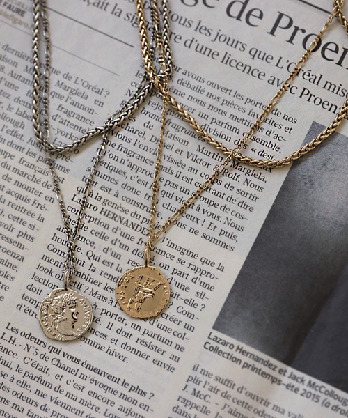 antiqua（アンティカ）の「コインモチーフ2連チェーンネックレス（ネックレス・レディース・シルバー/ゴールド・FREE）」の11枚目の写真