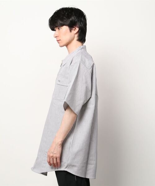 WAIPER.inc（ワイパーインク）の「PRISON BLUES　Short Sleeve Hickory Shirts Zipper Front（シャツ/ブラウス・メンズ・ホワイト系その他・S/M/L/XL）」の17枚目の写真