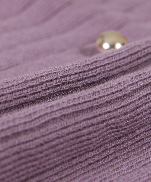 Julia Boutique（ジュリアブティック）の「ショート丈・スクエアネックリブニットワンピース/22055（ワンピース・レディース・グレー/ネイビー/ブラック/ベージュ/パープル・SHORT）」の17枚目の写真