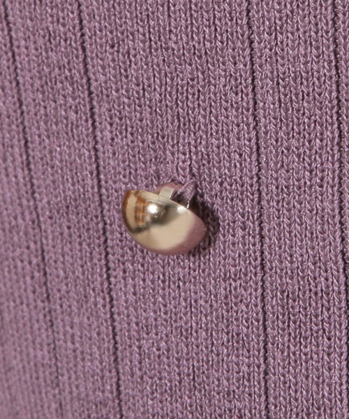 Julia Boutique（ジュリアブティック）の「ショート丈・スクエアネックリブニットワンピース/22055（ワンピース・レディース・グレー/ネイビー/ブラック/ベージュ/パープル・SHORT）」の19枚目の写真