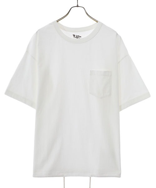 RIOT FACETASM（ライオットファセッタズム）の「RIOT FACETASM / ライオットファセッタズム：Basic Crew NeckT：RF22SS-TEE-U05[WAX]（Tシャツ/カットソー・メンズ・ホワイト・XL/L/M）」の11枚目の写真
