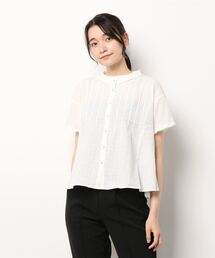 Samansa Mos2 | フリルピンタックブラウス(シャツ/ブラウス)