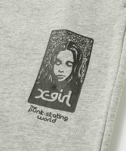 X-girl(エックスガール)の「NOISE FACE SWEAT PANTS(スウェットパンツ・レディース・ダークグリーン/アッシュ/チャコール・S/M)」の18枚目の写真