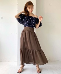 toucher du brise | 【清水夏姫コラボ】2ＷＡＹ レースアップ ガーリーロングスカート(スカート)