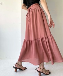 toucher du brise | 【清水夏姫コラボ】2WAY レースアップ ガーリーロングスカート(スカート)