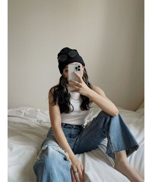 EVRIS(エヴリス)の「ダメージワイドデニムパンツ(デニムパンツ・レディース・ライトブルー/ブルー・SMALL/MEDIUM)」の18枚目の写真