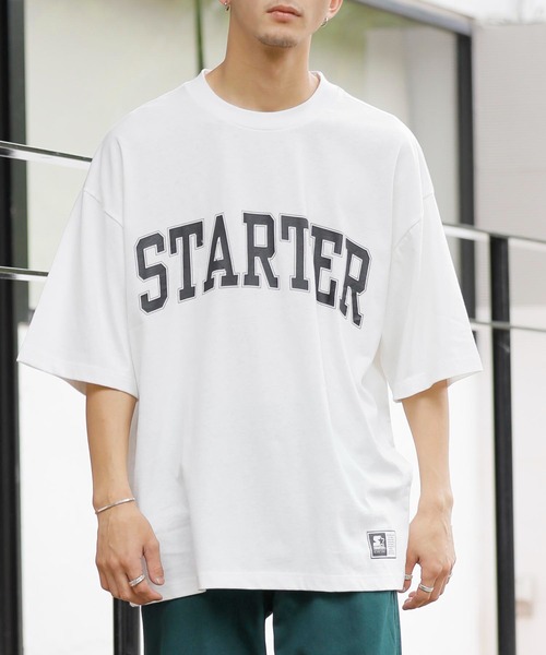 STARTER BLACK LABEL(スターターブラックレーベル)の「【 STARTER BLACK LABEL 】別注 アーチロゴ TEE(Tシャツ/カットソー・メンズ・ホワイト/ブラック/グリーン・LL/M/L)」の2枚目の写真