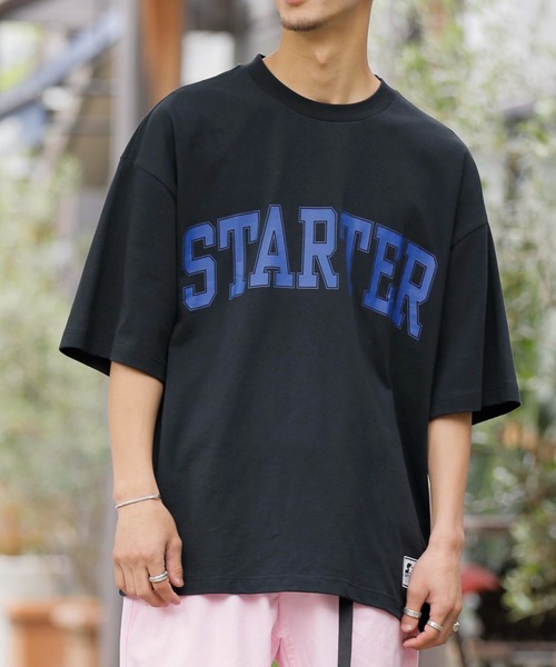 STARTER BLACK LABEL(スターターブラックレーベル)の「【 STARTER BLACK LABEL 】別注 アーチロゴ TEE(Tシャツ/カットソー・メンズ・ホワイト/ブラック/グリーン・LL/M/L)」の1枚目の写真