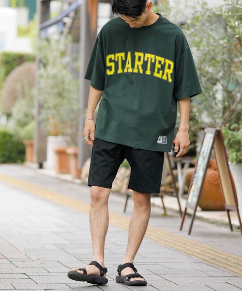 STARTER BLACK LABEL(スターターブラックレーベル)の「【 STARTER BLACK LABEL 】別注 アーチロゴ TEE(Tシャツ/カットソー・メンズ・ホワイト/ブラック/グリーン・LL/M/L)」の7枚目の写真