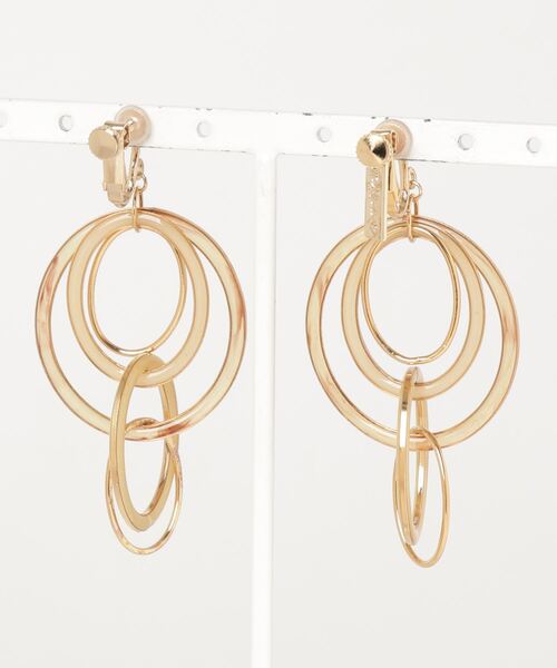 The Rule(ザルール)の「The Rule ザルール:Delft earring:パズルリング イヤリング(イヤリング・レディース・ベージュ/ブラウン/グレー/クリア・FREE)」の12枚目の写真