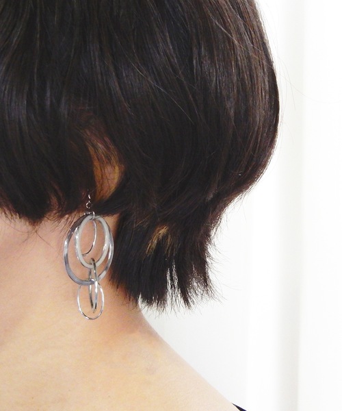 The Rule(ザルール)の「The Rule ザルール:Delft earring:パズルリング イヤリング(イヤリング・レディース・ベージュ/ブラウン/グレー/クリア・FREE)」の7枚目の写真