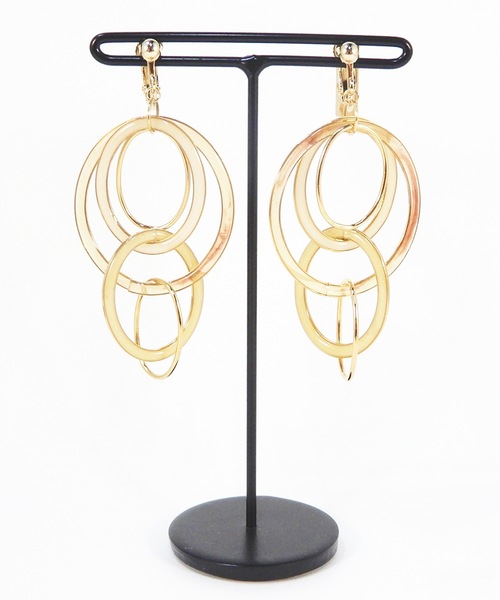 The Rule(ザルール)の「The Rule ザルール:Delft earring:パズルリング イヤリング(イヤリング・レディース・ベージュ/ブラウン/グレー/クリア・FREE)」の8枚目の写真