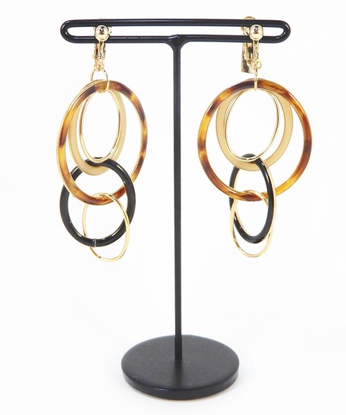 The Rule(ザルール)の「The Rule ザルール:Delft earring:パズルリング イヤリング(イヤリング・レディース・ベージュ/ブラウン/グレー/クリア・FREE)」の10枚目の写真