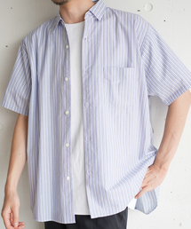 【ESSENTIAL / エッセンシャル】レギュラー ストライプ S/S シャツ