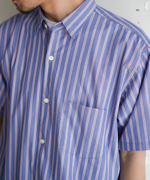 417 EDIFICE（フォーワンセブンエディフィス）の「【ESSENTIAL / エッセンシャル】レギュラー ストライプ S/S シャツ（シャツ/ブラウス・メンズ・その他10/その他11・MEDIUM/LARGE/SMALL）」の5枚目の写真