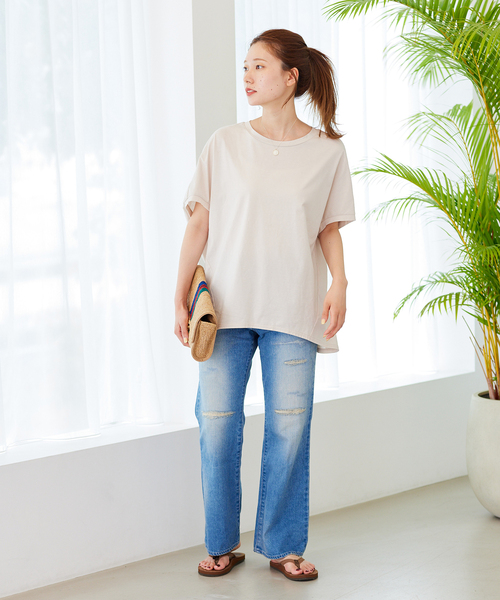FRAMeWORK(フレームワーク)の「FRAMeWORK made by J フレアジーンズ(ダメージ)(その他パンツ・レディース・サックスブルー・SMALL/MEDIUM/LARGE)」の5枚目の写真