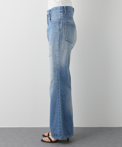 FRAMeWORK(フレームワーク)の「FRAMeWORK made by J フレアジーンズ(ダメージ)(その他パンツ・レディース・サックスブルー・SMALL/MEDIUM/LARGE)」の12枚目の写真