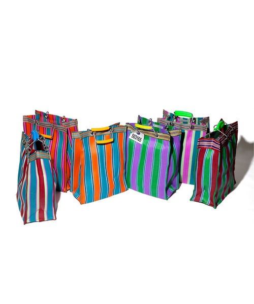PUEBCO(プエブコ)の「RECYCLED PLASTIC STRIPE BAG Rectangle/D15(トートバッグ・メンズ・その他6/その他3/その他5/その他2/その他4/その他1・ONE SIZE)」の11枚目の写真