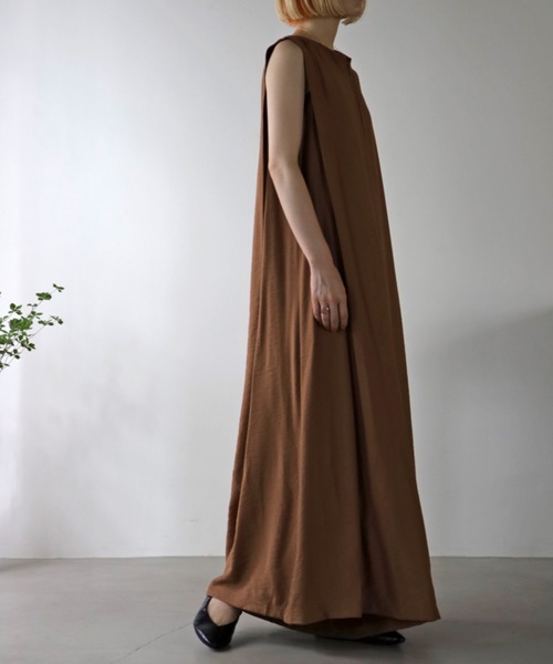 UNFIELD(アンフィールド)の「【UNFIELD】ノースリーブサロペット(サロペット/オーバーオール・レディース・ブラック/ブラウン/レンガ・FREE)」の18枚目の写真