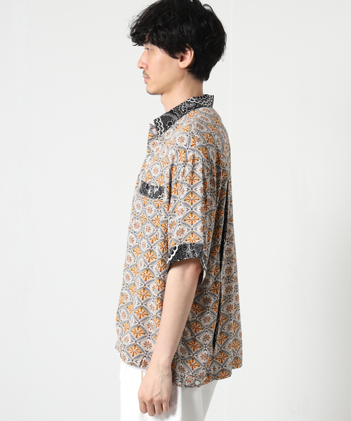 JOURNAL STANDARD J.S HOMESTEAD(ジャーナルスタンダードホームステッド)の「【J.S Homestead】クレイジーパターン ボーリング 半袖シャツ(シャツ/ブラウス・メンズ・ブラック系その他/オートミール/ネイビー/ブルー系その他/マスタード・MEDIUM/LARGE)」の13枚目の写真