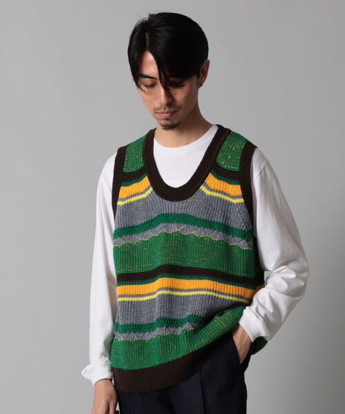 International Gallery BEAMS(インターナショナルギャラリービームス)の「IG / マルチボーダー ニットタンク(ベスト・メンズ・マルチ/その他・M/L)」の12枚目の写真