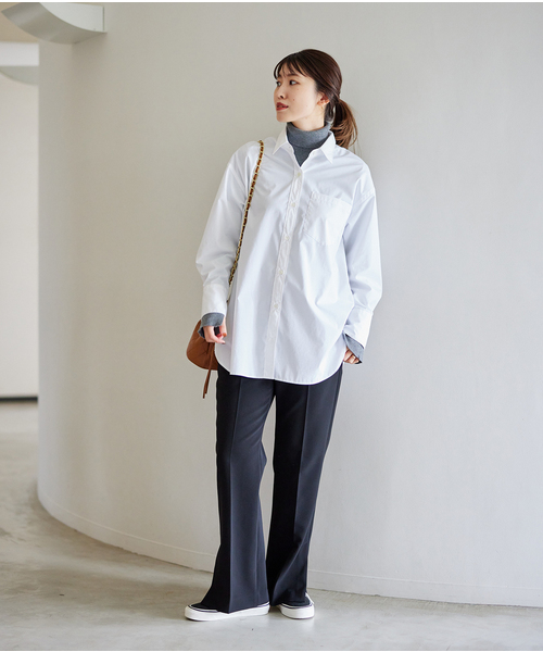 JOURNAL STANDARD（ジャーナルスタンダード）の「エステネージュビッグシャツ（シャツ/ブラウス・レディース・ホワイト/サックスブルー/ブルー/モカ・FREE）」の5枚目の写真