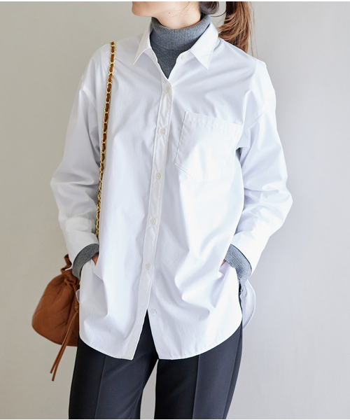 JOURNAL STANDARD（ジャーナルスタンダード）の「エステネージュビッグシャツ（シャツ/ブラウス・レディース・ホワイト/サックスブルー/ブルー/モカ・FREE）」の7枚目の写真