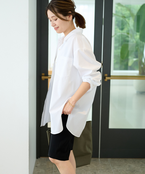 JOURNAL STANDARD（ジャーナルスタンダード）の「エステネージュビッグシャツ（シャツ/ブラウス・レディース・ホワイト/サックスブルー/ブルー/モカ・FREE）」の12枚目の写真