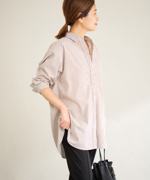 JOURNAL STANDARD（ジャーナルスタンダード）の「エステネージュビッグシャツ（シャツ/ブラウス・レディース・ホワイト/サックスブルー/ブルー/モカ・FREE）」の17枚目の写真