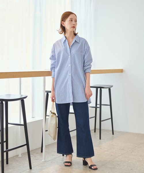 JOURNAL STANDARD（ジャーナルスタンダード）の「エステネージュビッグシャツ（シャツ/ブラウス・レディース・ホワイト/サックスブルー/ブルー/モカ・FREE）」の18枚目の写真