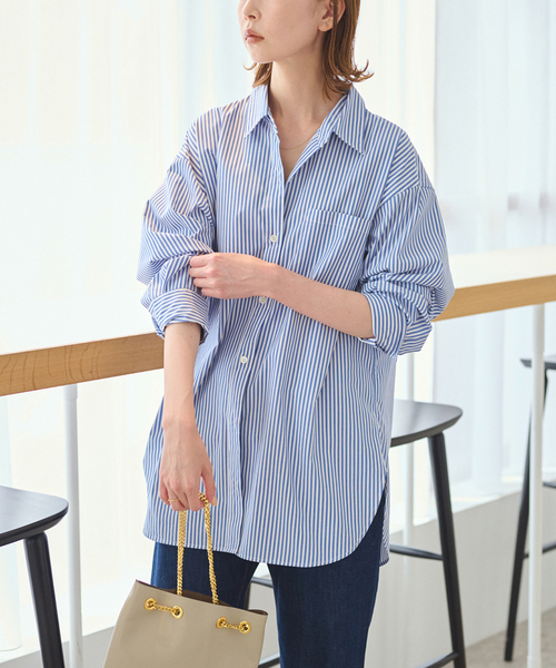 JOURNAL STANDARD（ジャーナルスタンダード）の「エステネージュビッグシャツ（シャツ/ブラウス・レディース・ホワイト/サックスブルー/ブルー/モカ・FREE）」の21枚目の写真