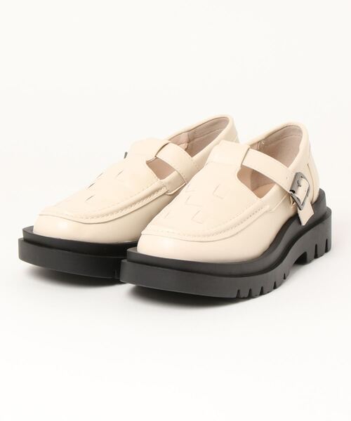 Fabby fabby（ファビィーファビィー）の「T-ストラップメッシュ シューズ（ドレスシューズ・レディース・ブラック/オフホワイト・MEDIUM/LARGE/SMALL）」の18枚目の写真