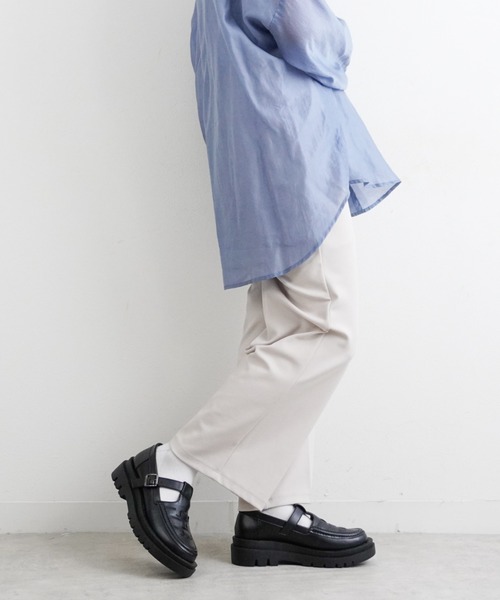 Fabby fabby（ファビィーファビィー）の「T-ストラップメッシュ シューズ（ドレスシューズ・レディース・ブラック/オフホワイト・MEDIUM/LARGE/SMALL）」の12枚目の写真