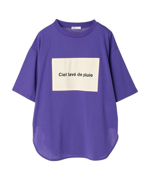 CRAFT STANDARD BOUTIQUE（クラフトスタンダードブティック）の「20/-天竺BOUTIQUE サイドチュニック　＊（Tシャツ/カットソー・レディース・チャコールグレー/パープル/オフホワイト/ブルー/アイボリー・M/L）」の13枚目の写真