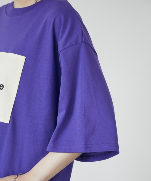 CRAFT STANDARD BOUTIQUE（クラフトスタンダードブティック）の「20/-天竺BOUTIQUE サイドチュニック　＊（Tシャツ/カットソー・レディース・チャコールグレー/パープル/オフホワイト/ブルー/アイボリー・M/L）」の10枚目の写真