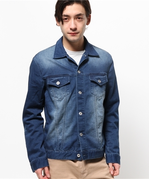 VENCEEXCHANGE（ヴァンスエクスチェンジ）の「カットデニムGジャン（デニムジャケット・メンズ・ライトブルー/ブルー・LARGE/MEDIUM）」の3枚目の写真