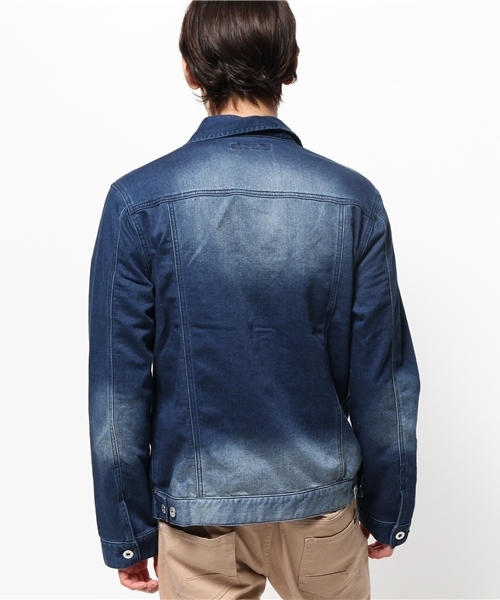 VENCEEXCHANGE（ヴァンスエクスチェンジ）の「カットデニムGジャン（デニムジャケット・メンズ・ライトブルー/ブルー・LARGE/MEDIUM）」の5枚目の写真