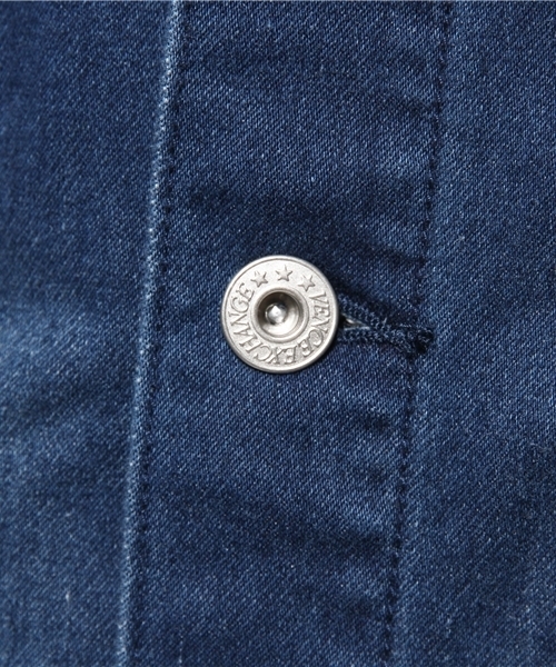 VENCEEXCHANGE（ヴァンスエクスチェンジ）の「カットデニムGジャン（デニムジャケット・メンズ・ライトブルー/ブルー・LARGE/MEDIUM）」の9枚目の写真