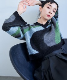 HARE | 2WAYモヘヤマーブルニット(HARE)(ニット/セーター)