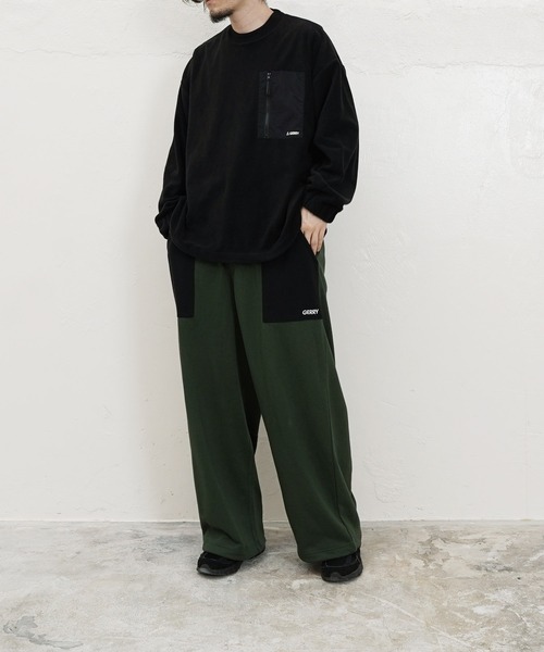 GERRY（ジェリー）の「GERRY / ジェリー 別注 コラボ ルーズシルエット 切替配色 裏毛 スウェットパンツ（スウェットパンツ・メンズ・ブラック/ベージュ/グリーン・MEDIUM/LARGE）」の7枚目の写真