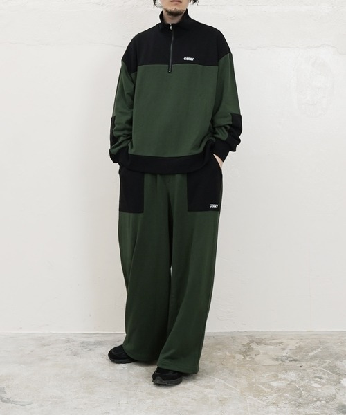 GERRY（ジェリー）の「GERRY / ジェリー 別注 コラボ ルーズシルエット 切替配色 裏毛 スウェットパンツ（スウェットパンツ・メンズ・ブラック/ベージュ/グリーン・MEDIUM/LARGE）」の10枚目の写真